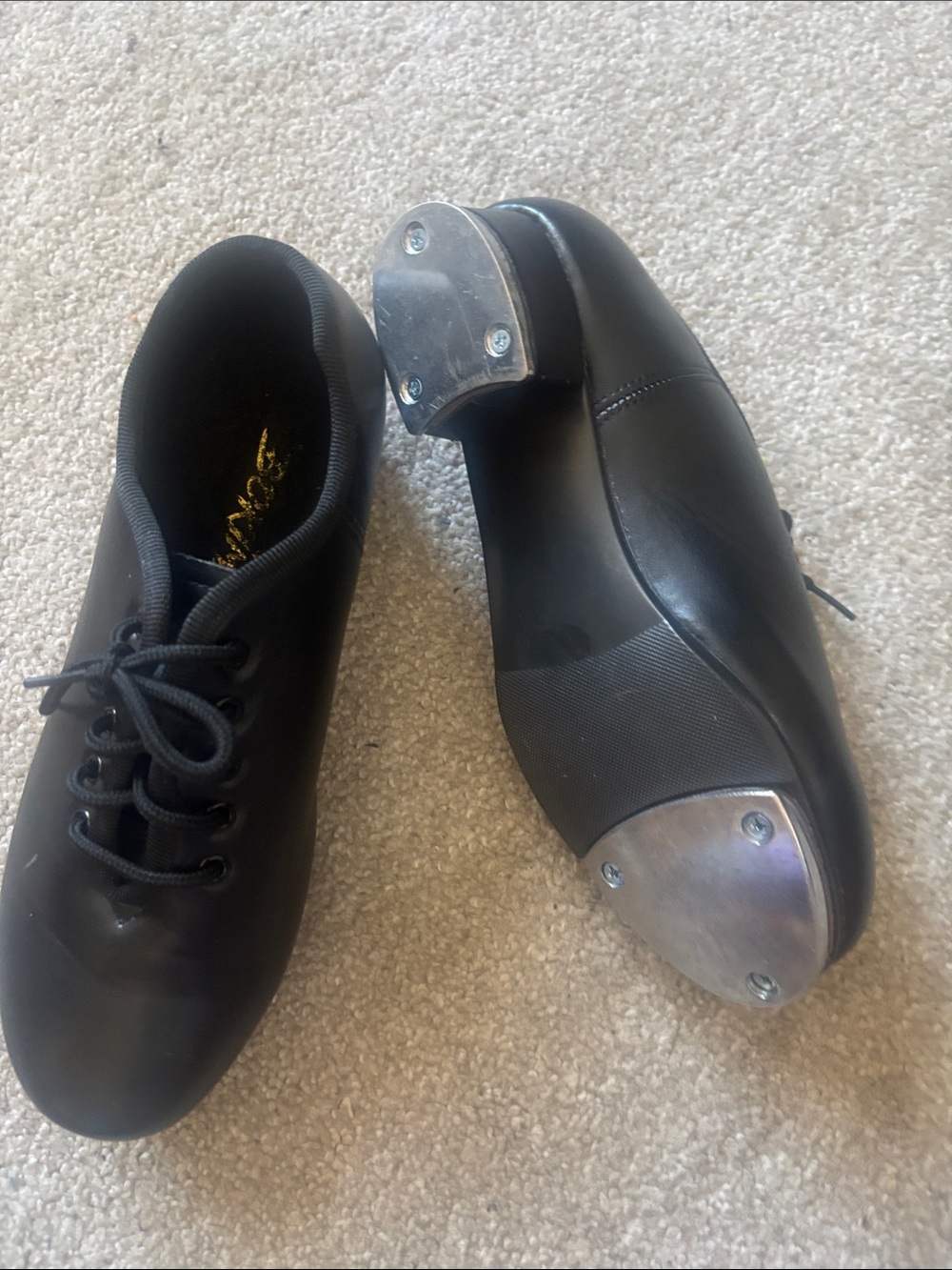 Black Tap Dance Shoes with Taps